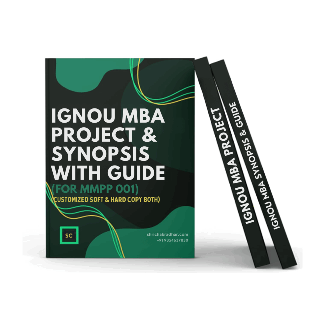 IGNOU MBA PROJECT SYNOPSIS GUIDE