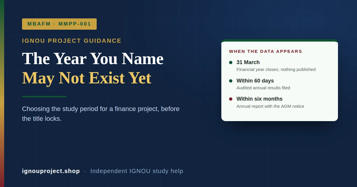 How Many Years of Data Does an IGNOU MBAFM Project Need?